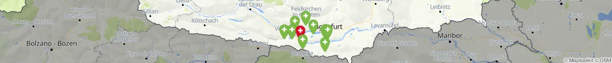 Kartenansicht für Apotheken-Notdienste in der Nähe von Rosegg (Villach (Land), Kärnten)